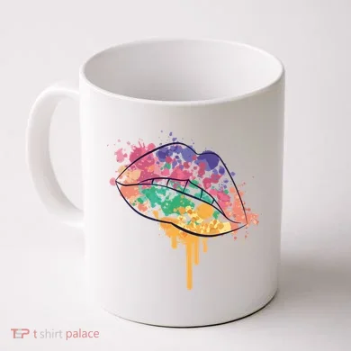 Colorful Drip Lips Coffee Mug