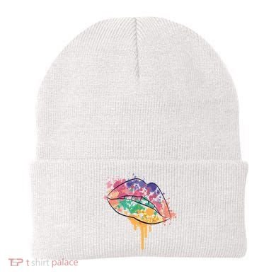 Colorful Drip Lips Beanie