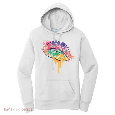 Colorful Drip Lips Women's Hoodie