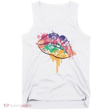 Colorful Drip Lips Tank Top