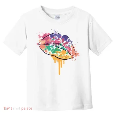 Colorful Drip Lips Toddler T-Shirt
