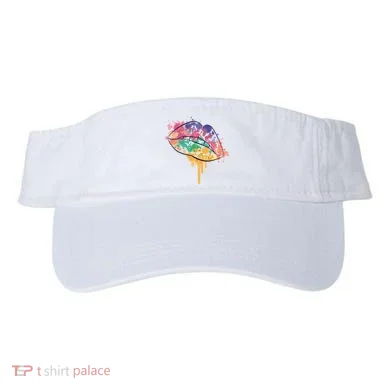 Colorful Drip Lips Visor