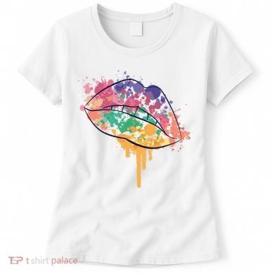 Colorful Drip Lips Women's T-Shirt
