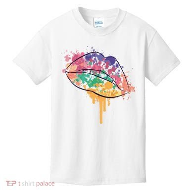 Colorful Drip Lips Kids T-Shirt