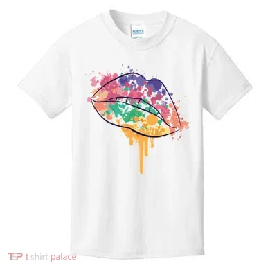Colorful Drip Lips Kids T-Shirt