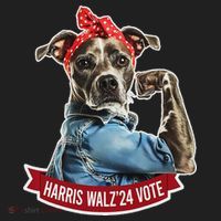 Childless Dog Lady Kamala Harris Tim Walz Vote Election Beanie thumb 2