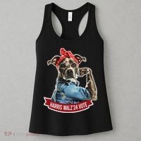 Childless Dog Lady Kamala Harris Tim Walz Vote Election Women's Tank Top thumb 3
