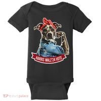 Childless Dog Lady Kamala Harris Tim Walz Vote Election Baby Bodysuit thumb 0