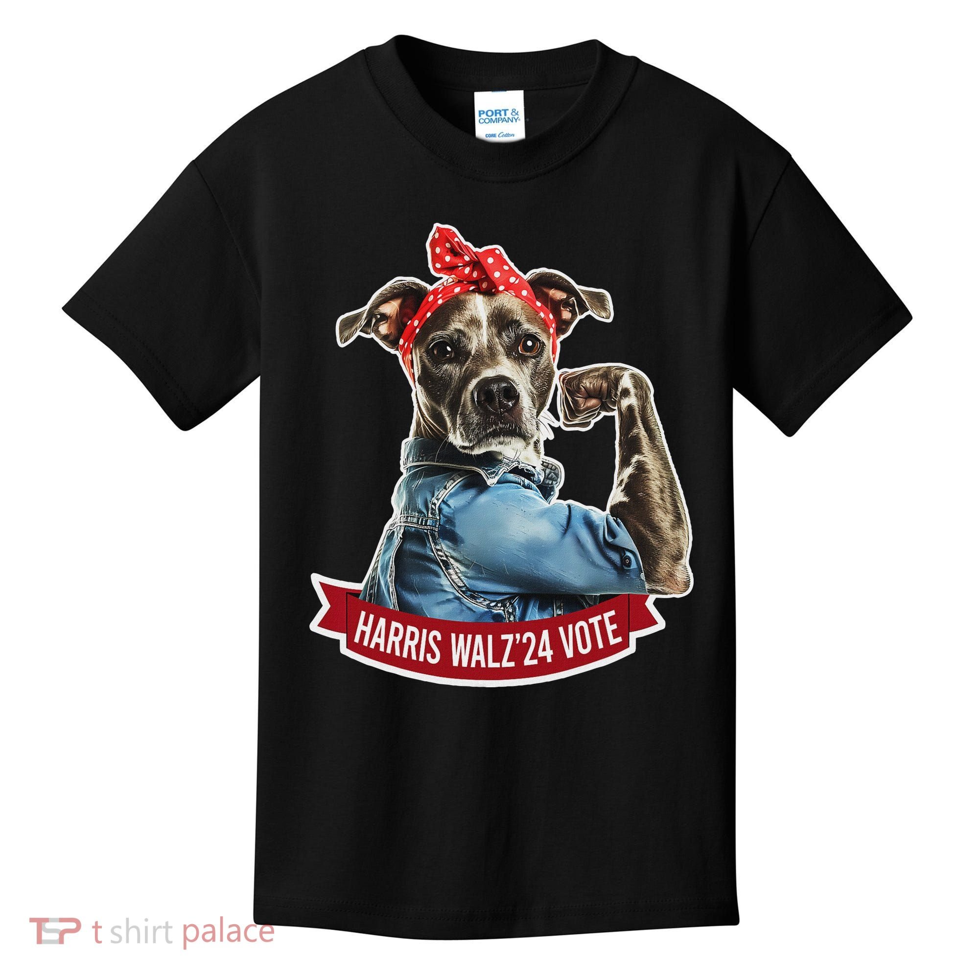 Childless Dog Lady Kamala Harris Tim Walz Vote Election Kids T-Shirt