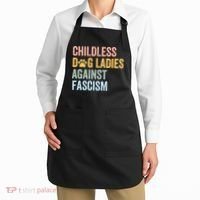 Childless Dog Lady Against Fascism Apron thumb 2