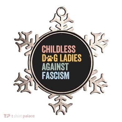 Childless Dog Lady Against Fascism Ornament