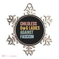 Childless Dog Lady Against Fascism Ornament thumb 0