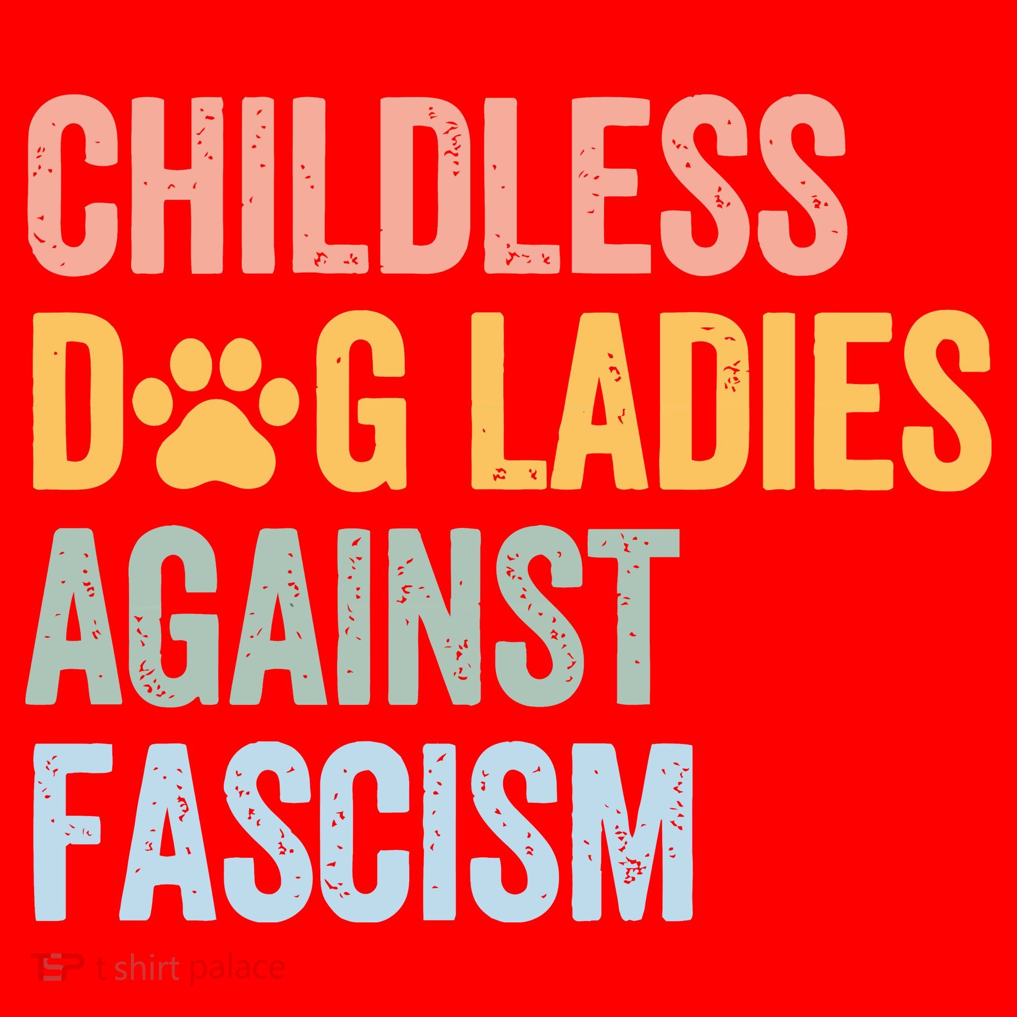 Childless Dog Lady Against Fascism Santa Hat