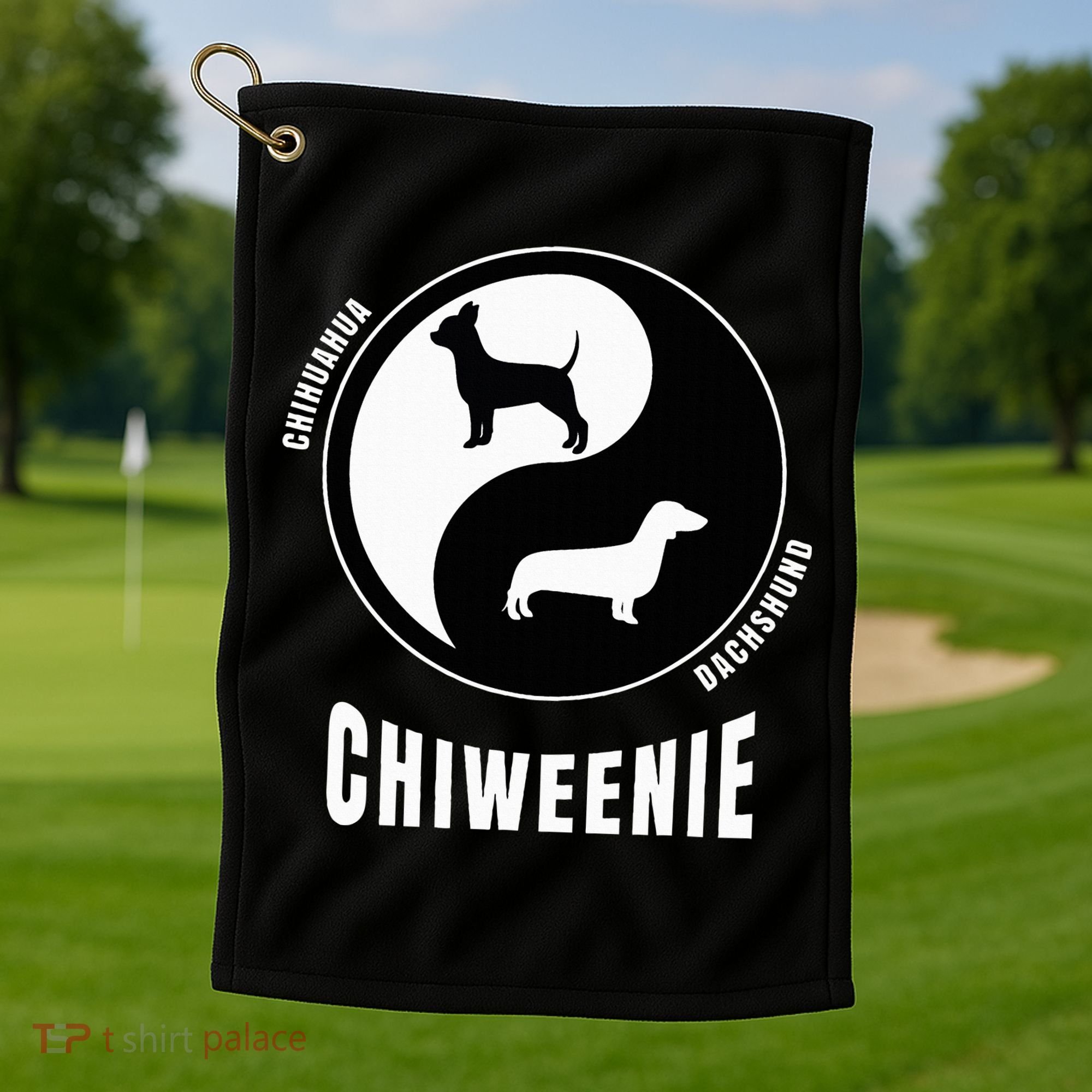 Chiweenie Dog Lovers Breeders Gift Pet Chiweenie Golf Towel