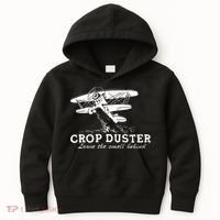 Crop Duster Leave The Smell Behind Plane Aerial Application Kids Hoodie thumb 0