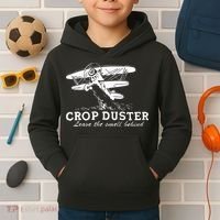 Crop Duster Leave The Smell Behind Plane Aerial Application Kids Hoodie thumb 2