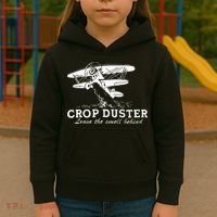 Crop Duster Leave The Smell Behind Plane Aerial Application Kids Hoodie thumb 3