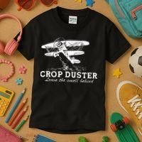 Crop Duster Leave The Smell Behind Plane Aerial Application Kids T-Shirt thumb 3