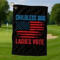 Childless Dog Ladies Golf Towel thumb 1