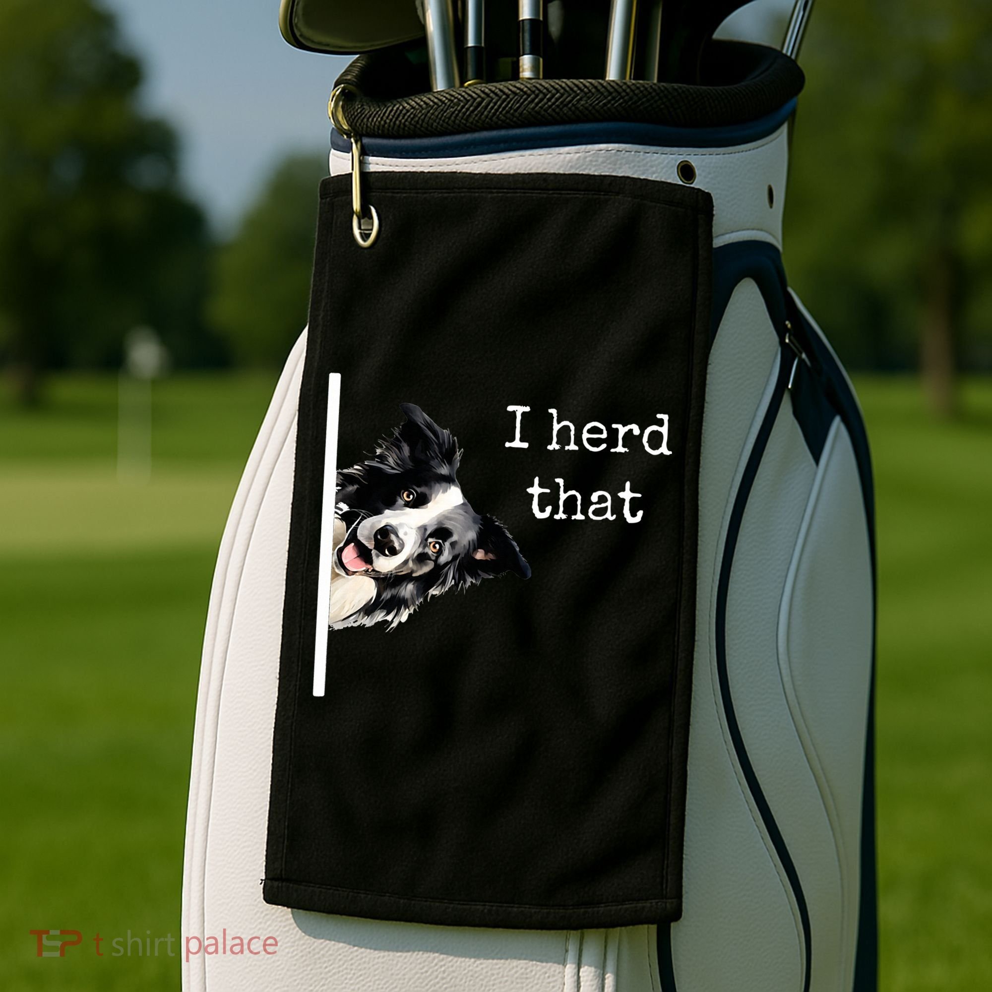 Collie Dog Lovers Herd That Golf Towel