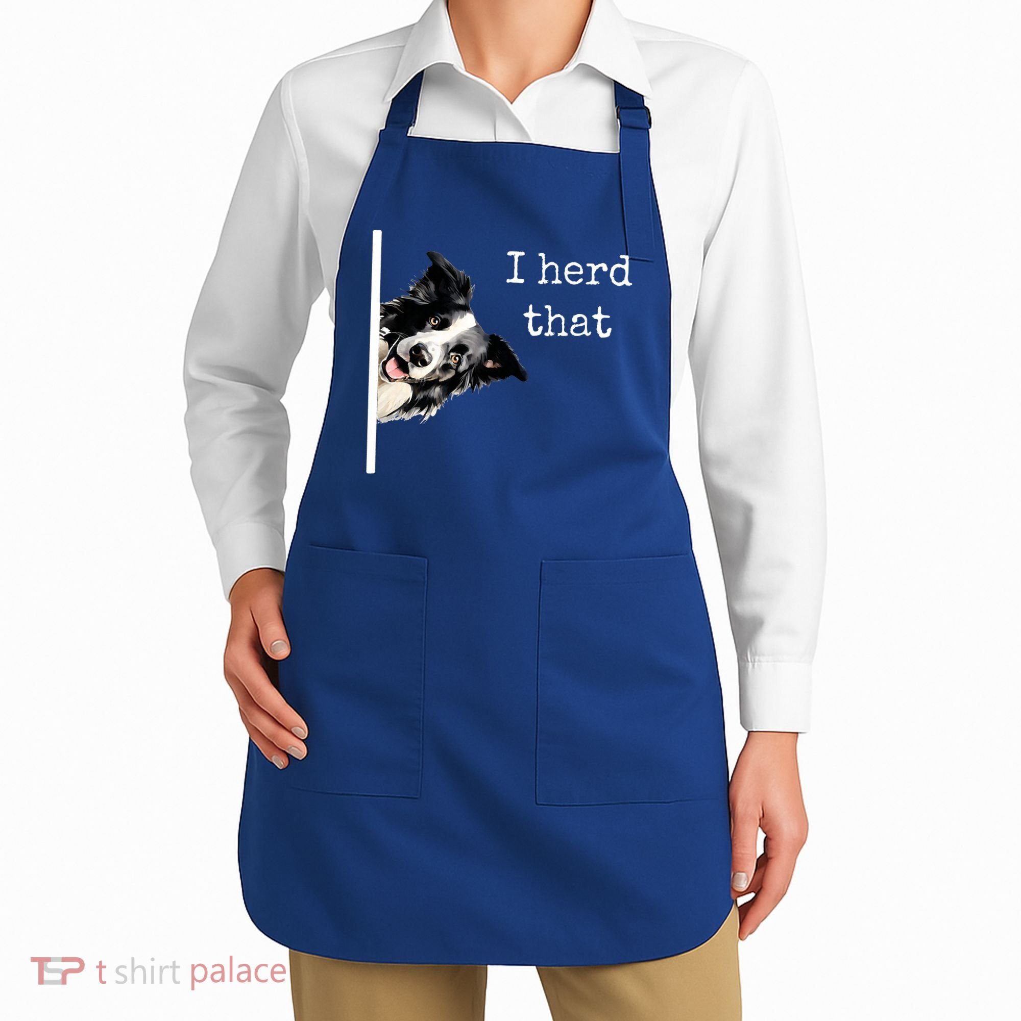 Collie Dog Lovers Herd That Apron