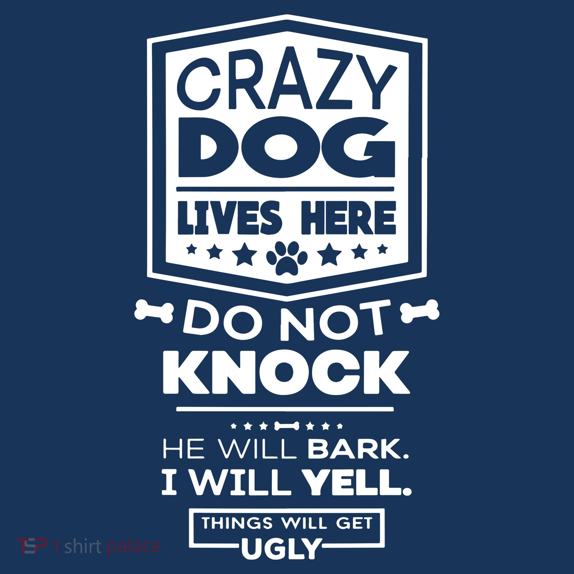 Crazy Dog Lives Here Do Not Knock Funny Beanie