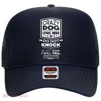 Crazy Dog Lives Here Do Not Knock Funny Hat thumb 0