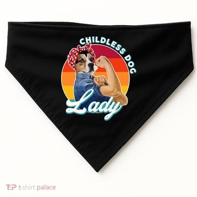 Childless Dog Lady Kamala Harris Funny USA-Made Doggie Bandana