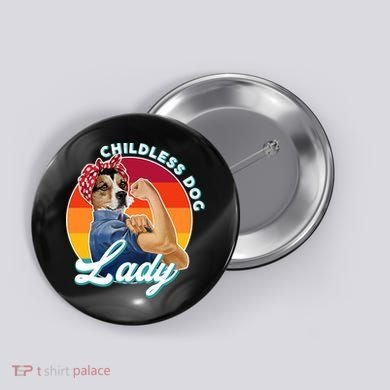 Childless Dog Lady Kamala Harris Funny Button