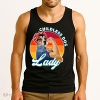 Childless Dog Lady Kamala Harris Funny Tank Top thumb 3