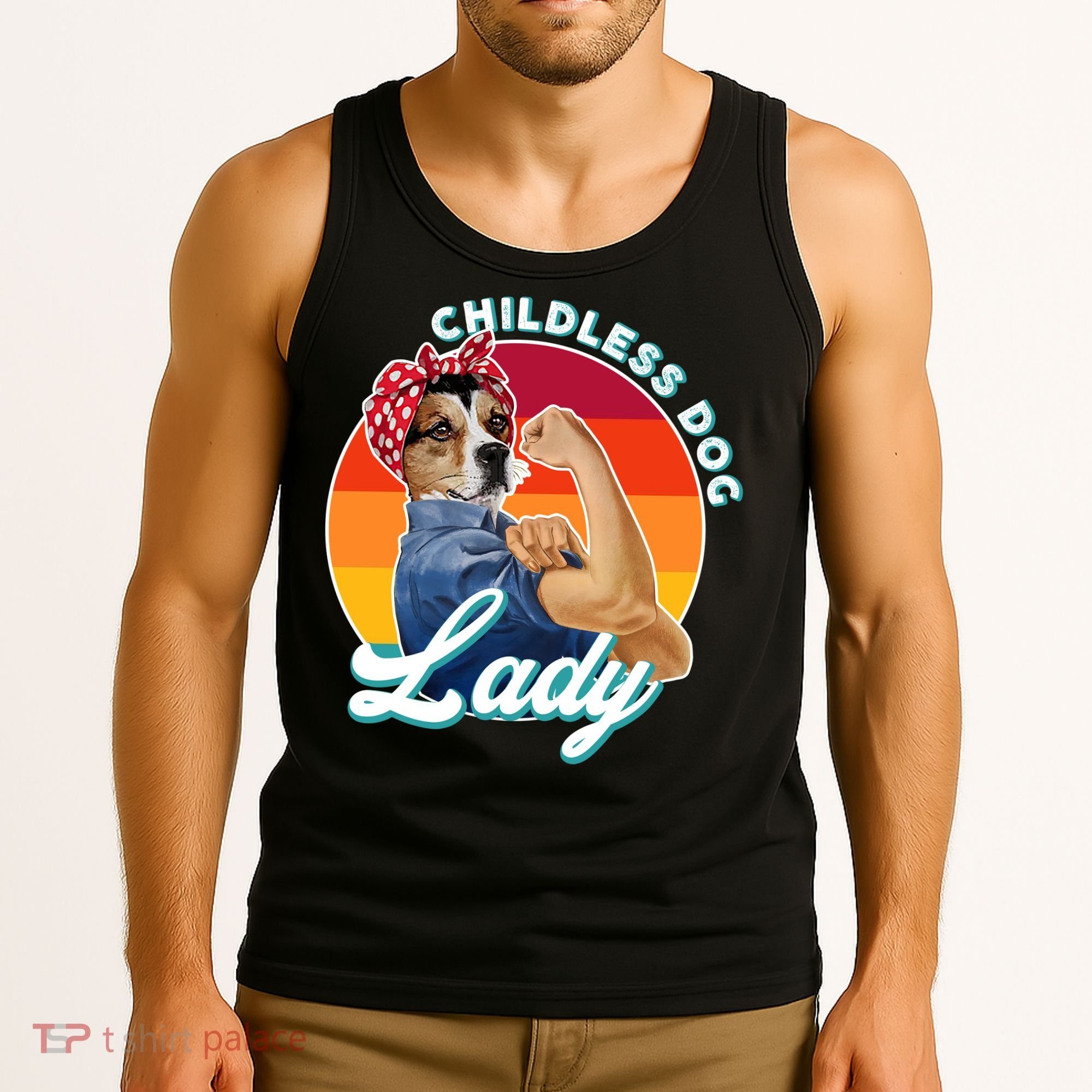 Childless Dog Lady Kamala Harris Funny Tank Top