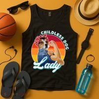 Childless Dog Lady Kamala Harris Funny Tank Top thumb 4