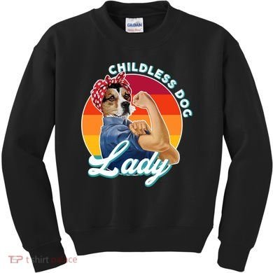 Childless Dog Lady Kamala Harris Funny Kids Sweatshirt