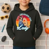 Childless Dog Lady Kamala Harris Funny Kids Hoodie thumb 2