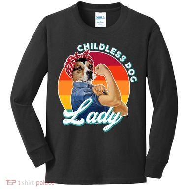 Childless Dog Lady Kamala Harris Funny Kids Long Sleeve Shirt