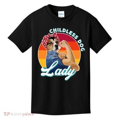 Childless Dog Lady Kamala Harris Funny Kids T-Shirt