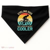 Cycling Dad Like A Regular Dad But Cooler Funny Cyclist Gift USA-Made Doggie Bandana thumb 0