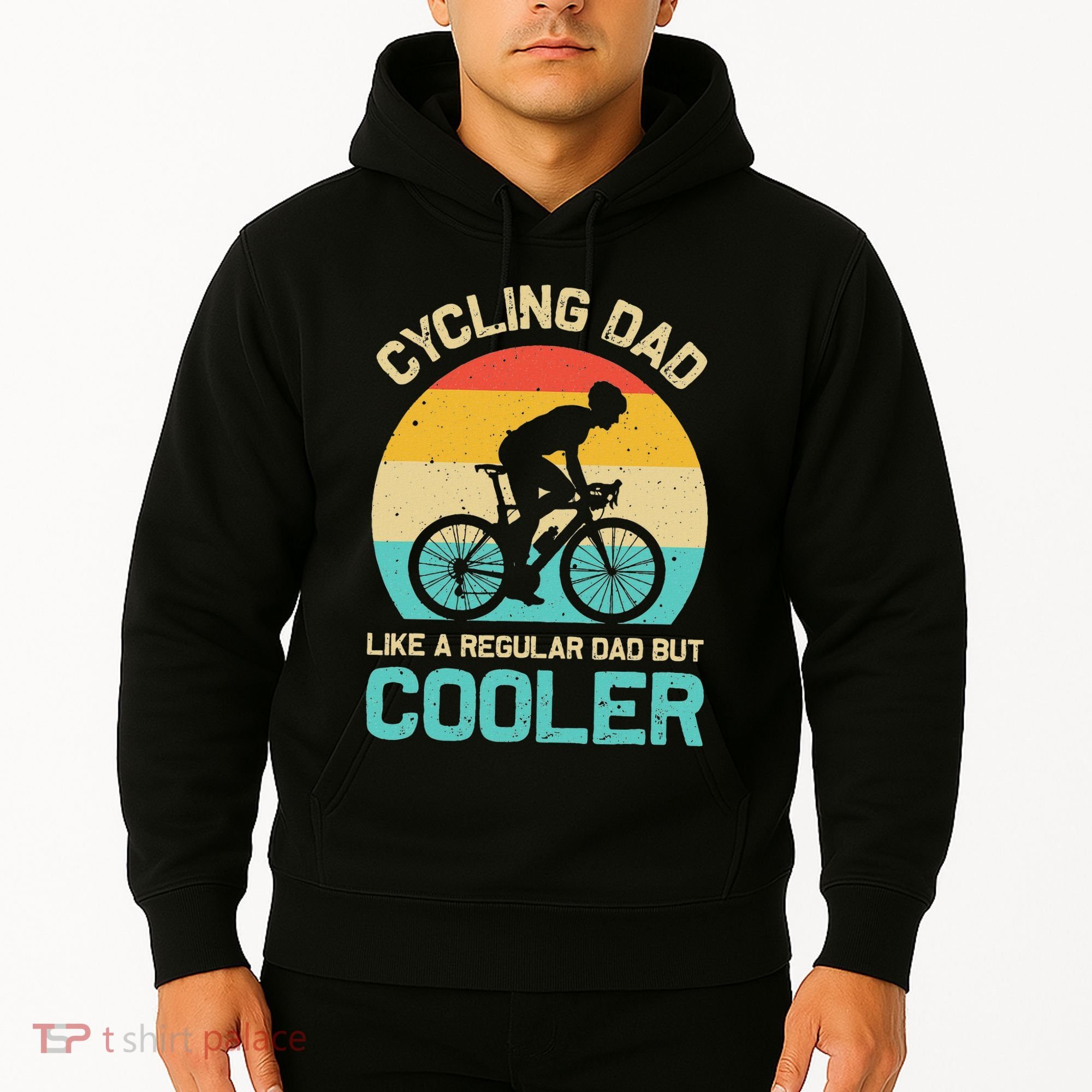 Cycling Dad Like A Regular Dad But Cooler Funny Cyclist Gift Hoodie