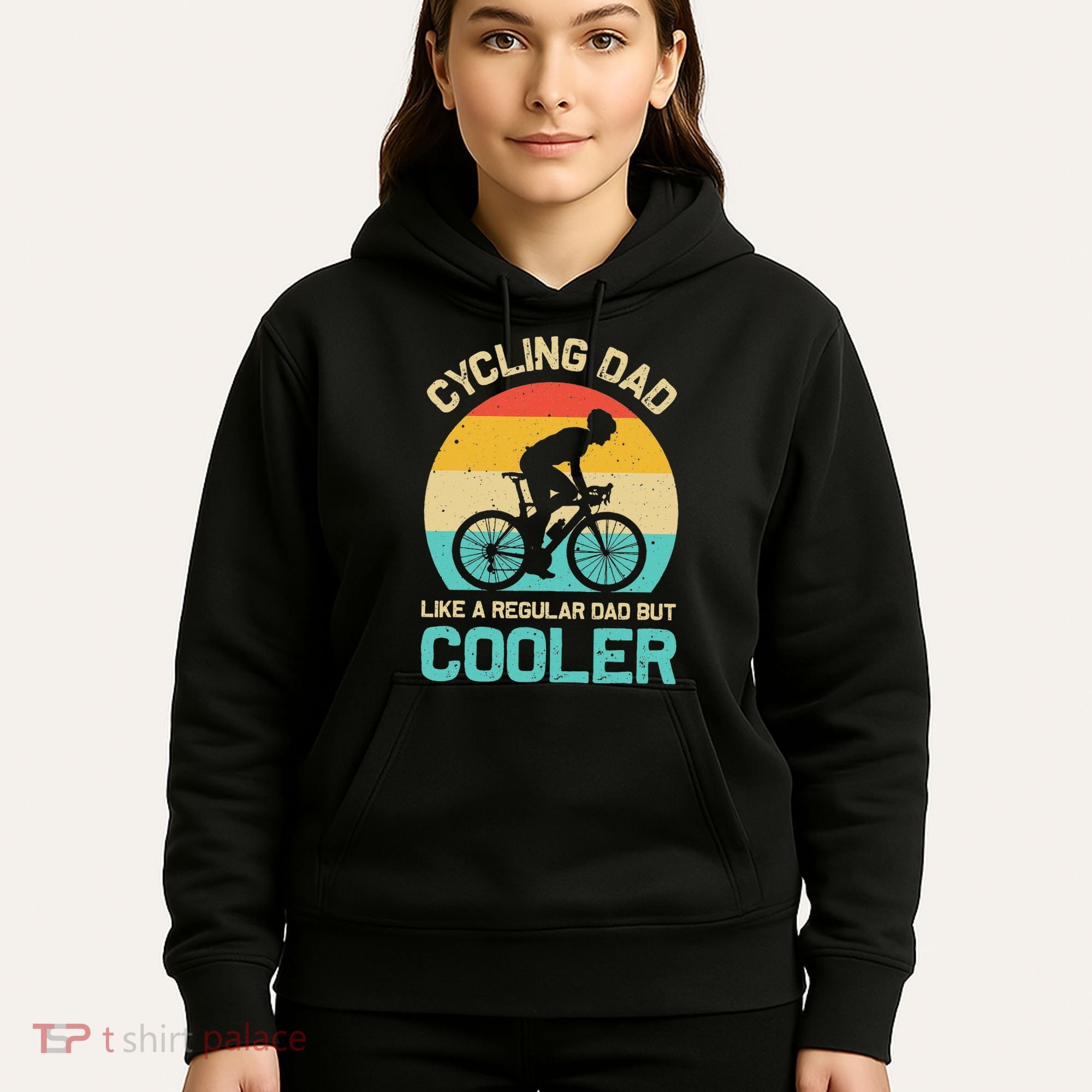 Cycling Dad Like A Regular Dad But Cooler Funny Cyclist Gift Hoodie
