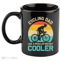 Cycling Dad Like A Regular Dad But Cooler Funny Cyclist Gift 11oz C Handle Ceramic Mug thumb 2