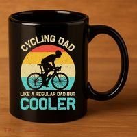Cycling Dad Like A Regular Dad But Cooler Funny Cyclist Gift 11oz C Handle Ceramic Mug thumb 3