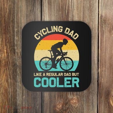 Cycling Dad Like A Regular Dad But Cooler Funny Cyclist Gift Coaster