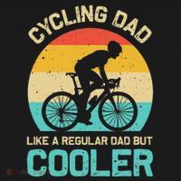 Cycling Dad Like A Regular Dad But Cooler Funny Cyclist Gift Mousepad thumb 1
