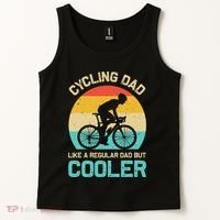 Cycling Dad Like A Regular Dad But Cooler Funny Cyclist Gift Tank Top thumb 2