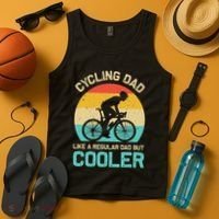 Cycling Dad Like A Regular Dad But Cooler Funny Cyclist Gift Tank Top thumb 4
