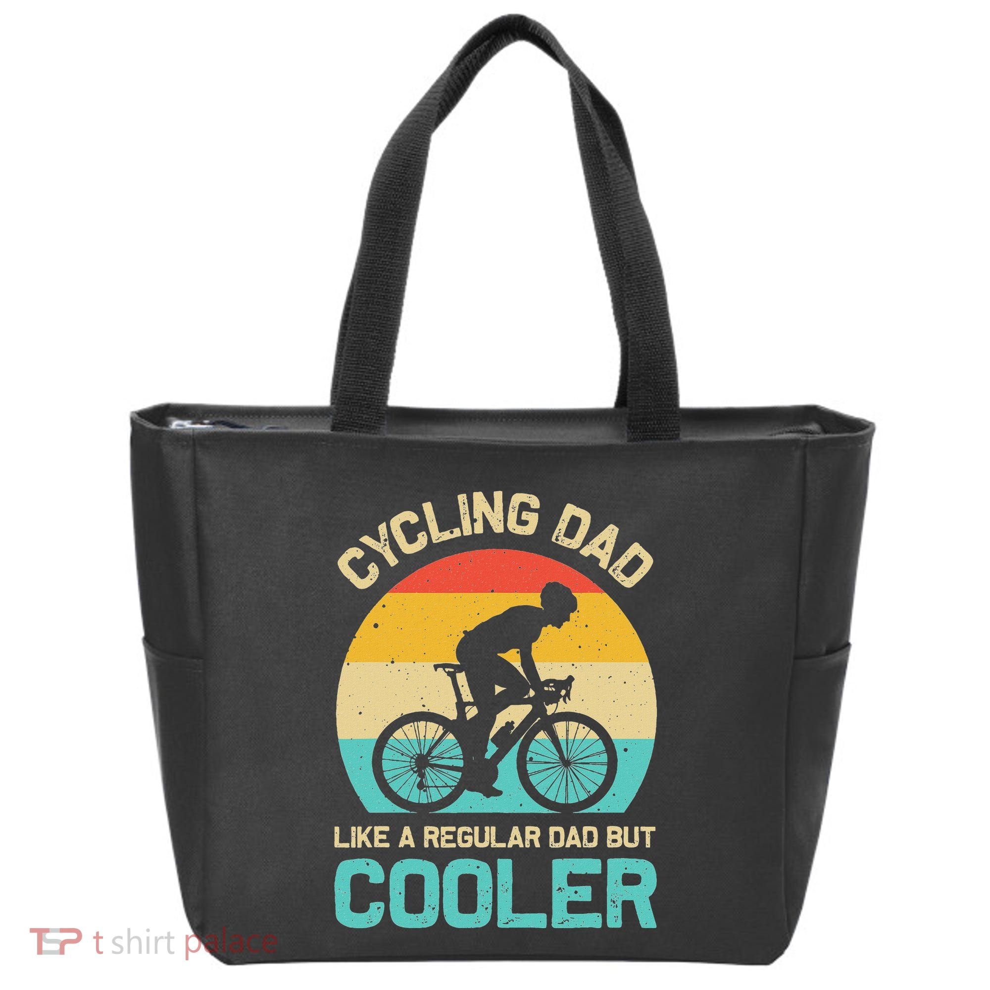 Cycling Dad Like A Regular Dad But Cooler Funny Cyclist Gift Tote Bag
