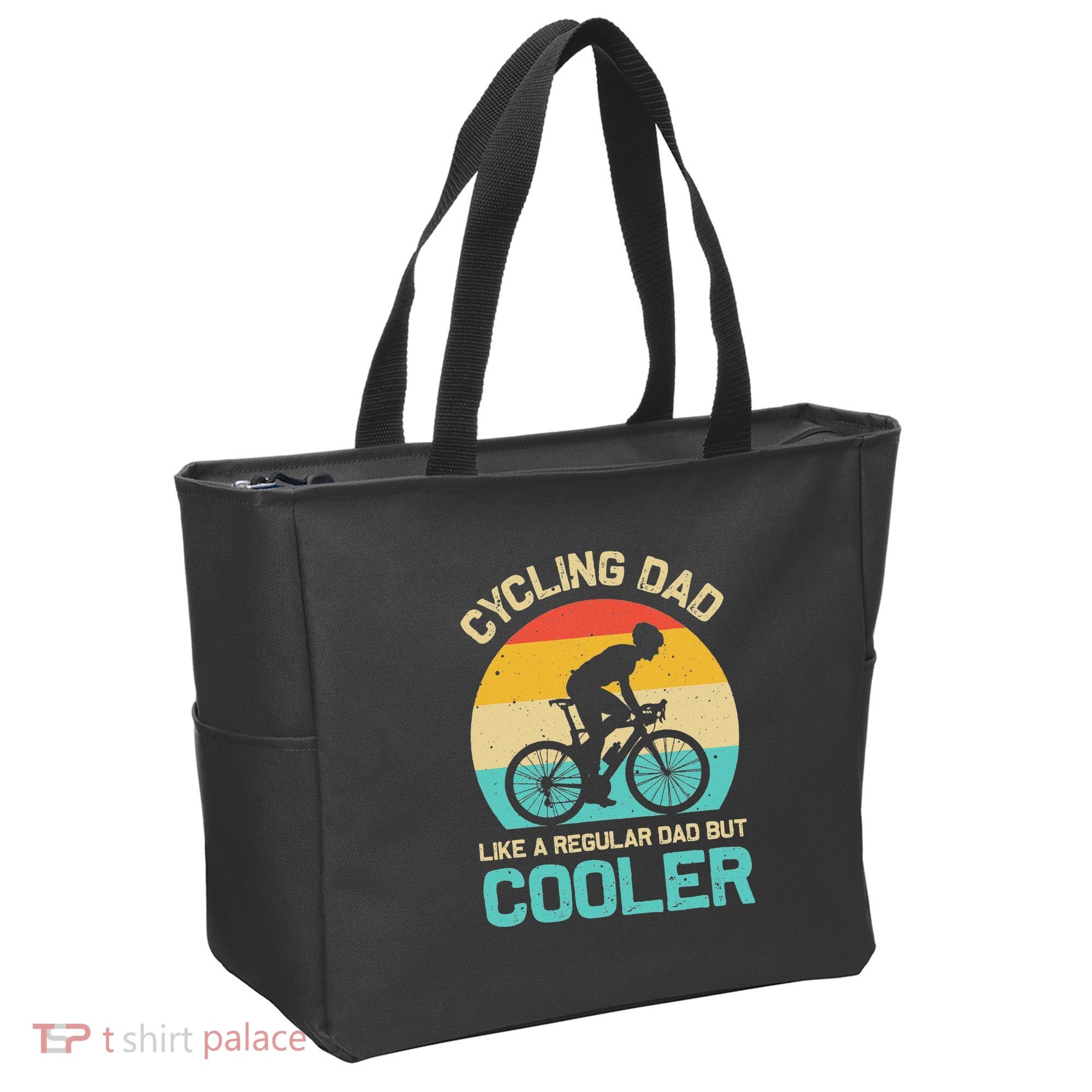 Cycling Dad Like A Regular Dad But Cooler Funny Cyclist Gift Tote Bag