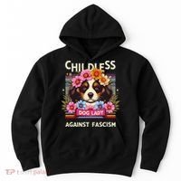 Childless Dog Lady Against Fascism Dog Lovers Kamala Harris Hoodie thumb 0
