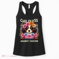 Childless Dog Lady Against Fascism Dog Lovers Kamala Harris Women's Tank Top thumb 0