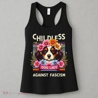 Childless Dog Lady Against Fascism Dog Lovers Kamala Harris Women's Tank Top thumb 3
